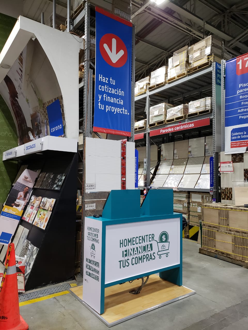 Kiosco de financiación para Homecenter